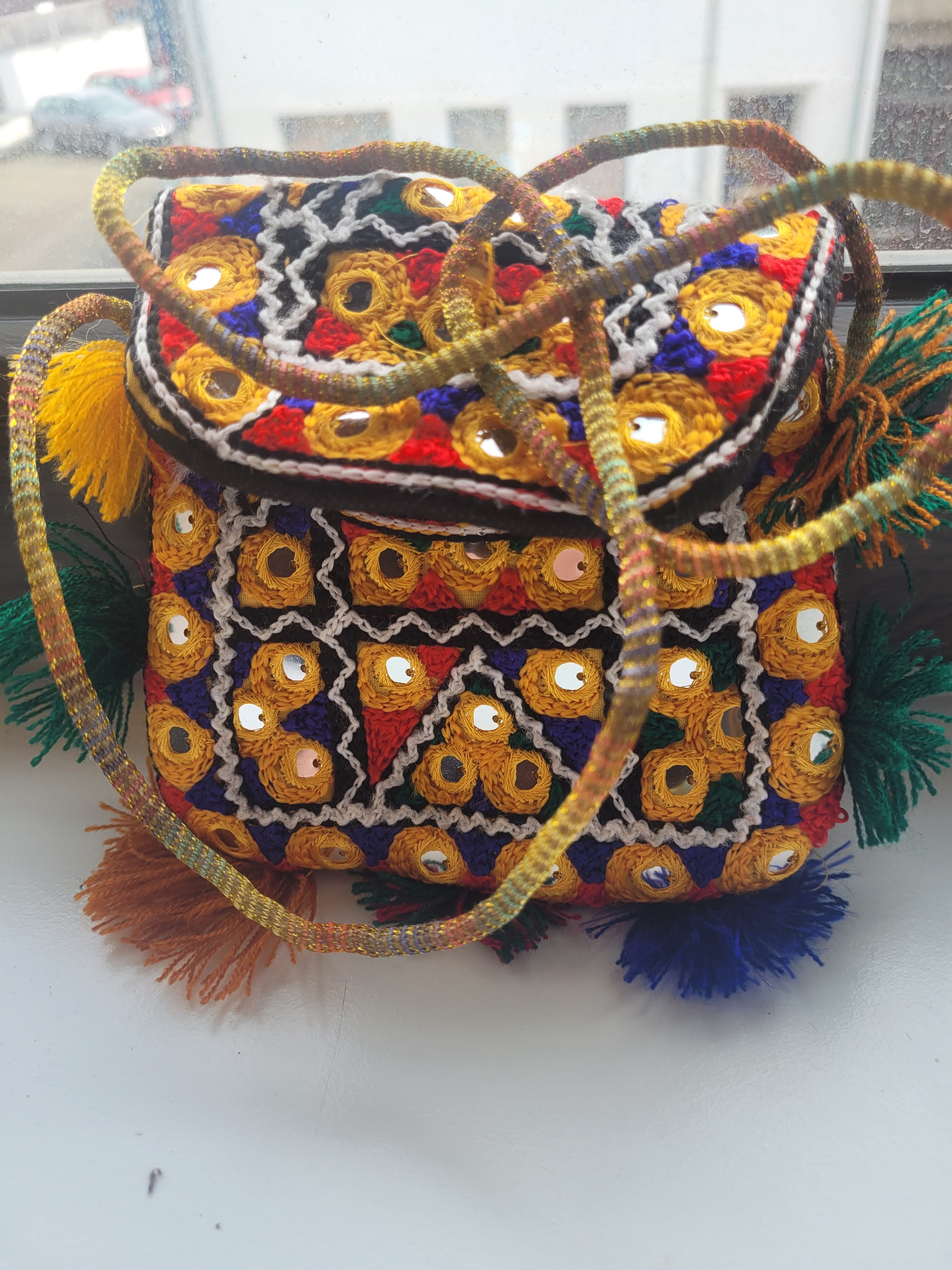 Mini Bag .Mirrors Embroidered