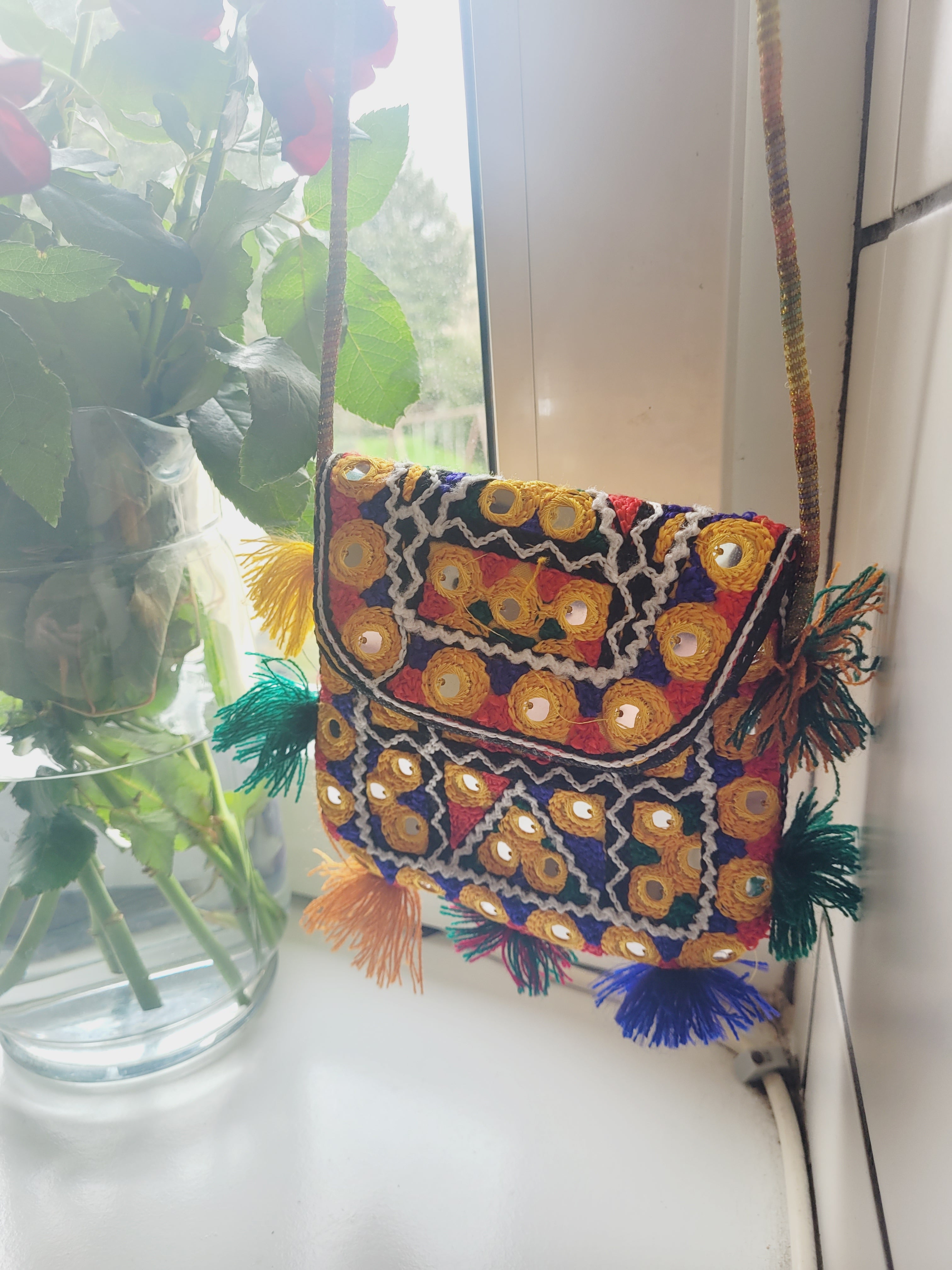 Mini Bag .Mirrors Embroidered